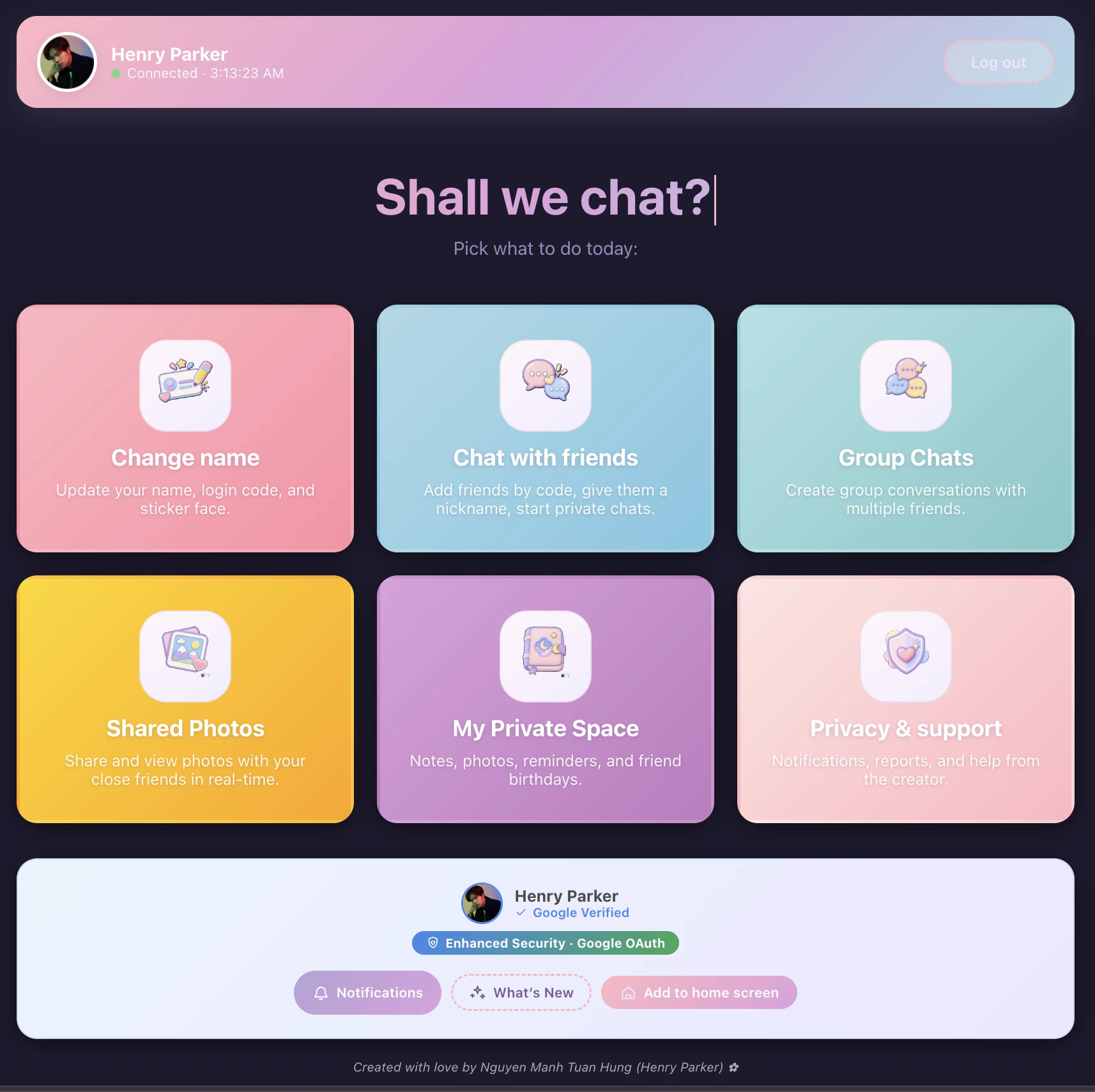 PastelChat real-time messaging platform interface showing modern channels and live communication